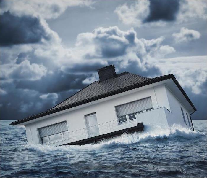House under water